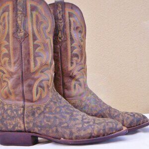 Custom Handmade Preowned Exotic Skin Boots, Size (8.5 D)